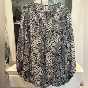 Snake skin pattern blouse